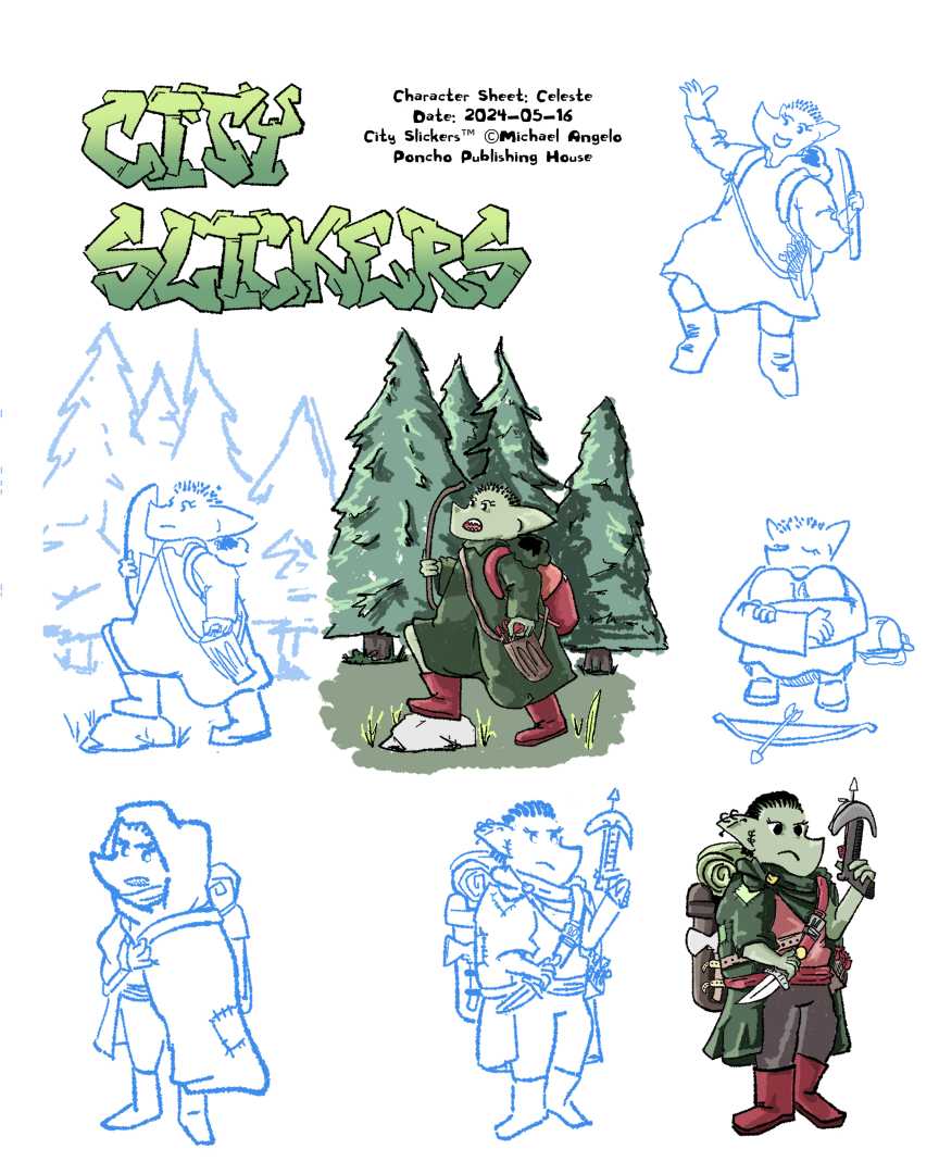 Character sheet of Celeste.