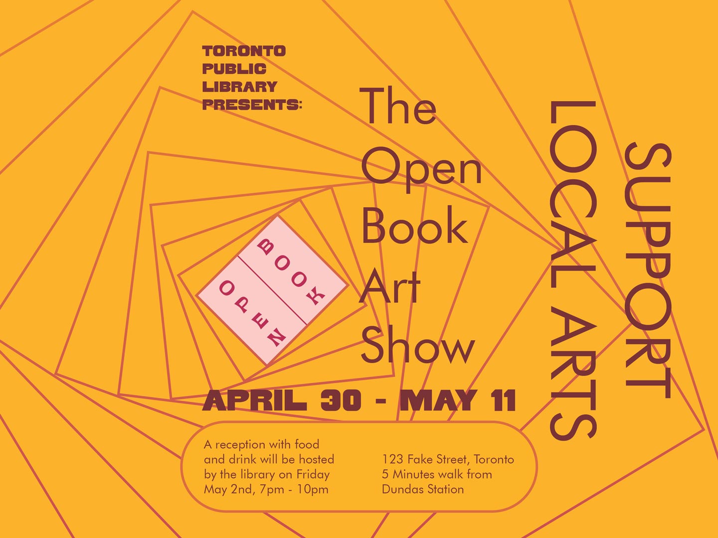 Open Book Art Show promotional material.